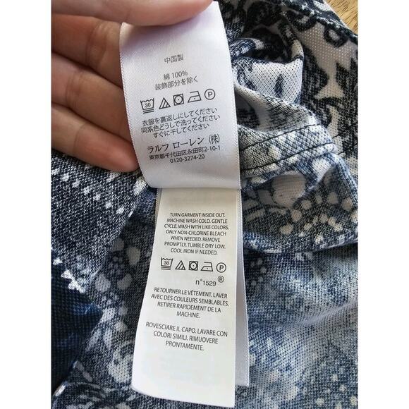 Ralph Lauren Knit Oxford Shirt Dress Women’s Size L Preppy Career Blue - Picture 9 of 11